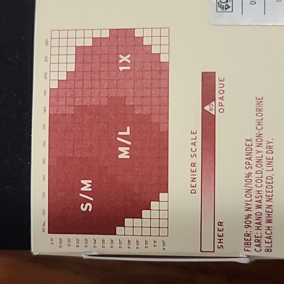 Black opaque tights S/M - NEW w/ tags - Picture 2 of 2